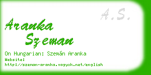 aranka szeman business card