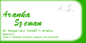 aranka szeman business card